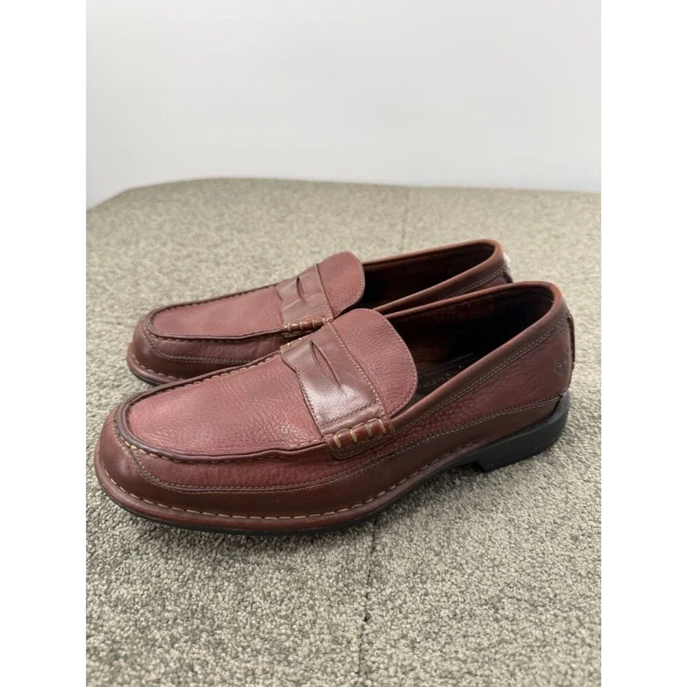 Timberland Shoes Mens 8M Smart Comfort System Brown Leather Penny Loafer